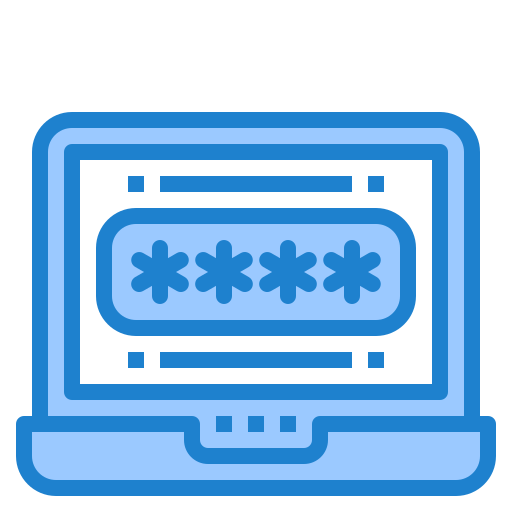 Password srip Blue icon