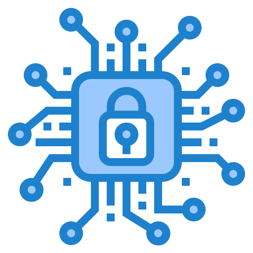 sicurezza informatica srip Blue icona
