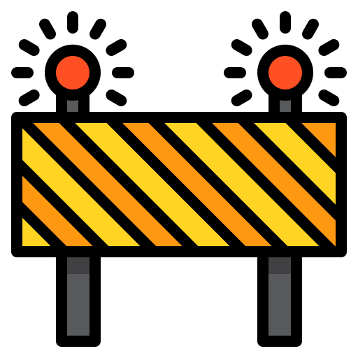 Barrier srip Lineal Color icon