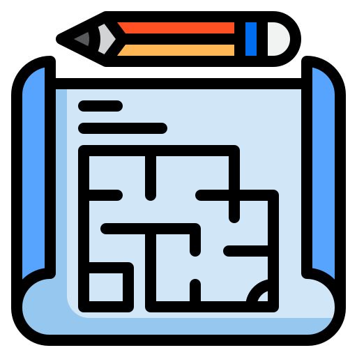 Blueprint srip Lineal Color icon