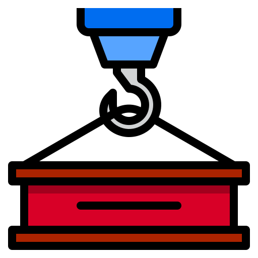 Crane srip Lineal Color icon