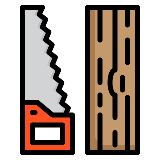 Handsaw srip Lineal Color icon