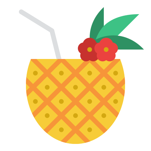 sok ananasowy Iconixar Flat ikona
