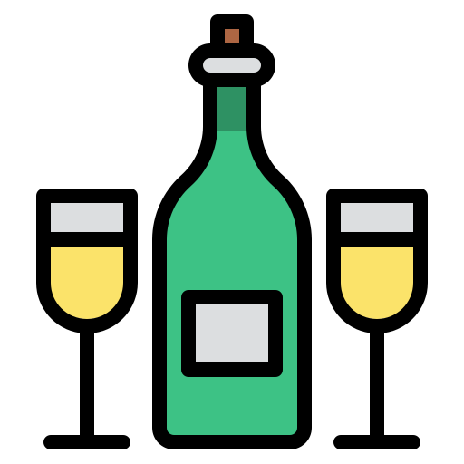 vino Iconixar Lineal Color icono