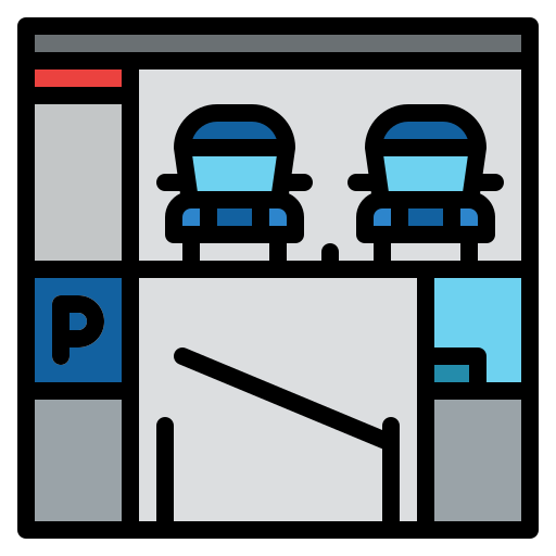 estacionamiento Iconixar Lineal Color icono