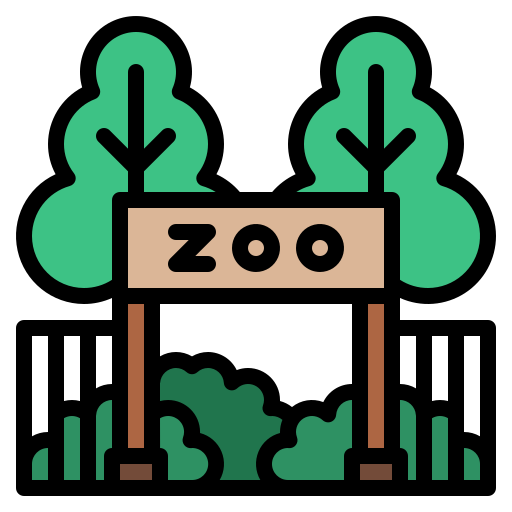 jardim zoológico Iconixar Lineal Color Ícone
