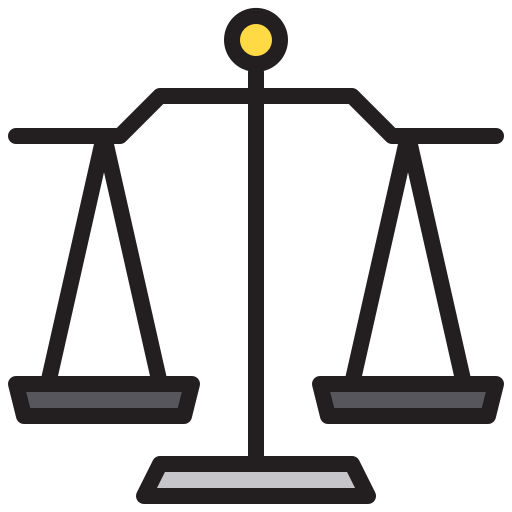 escala de justicia xnimrodx Lineal Color icono