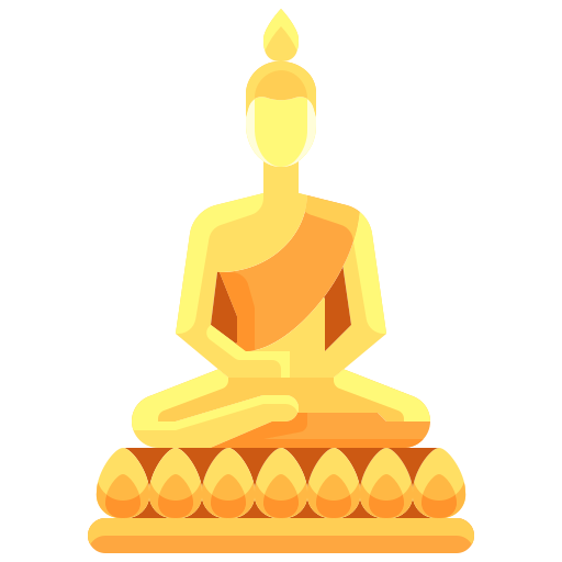 statua di buddha Justicon Flat icona