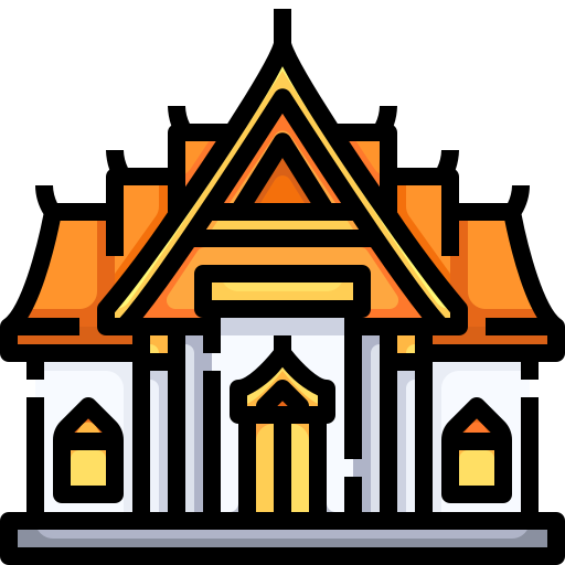 Świątynia Justicon Lineal Color ikona
