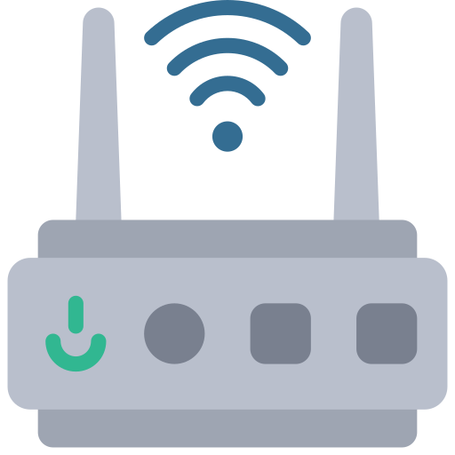 Wireless router Juicy Fish Flat icon