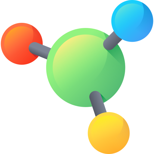 Molecule 3D Color icon