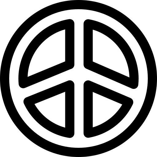 vredessymbool Basic Rounded Lineal icoon