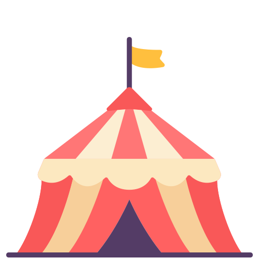 Circus tent Victoruler Flat icon