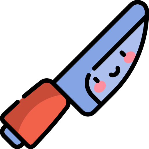cuchillo de uso Kawaii Lineal color icono