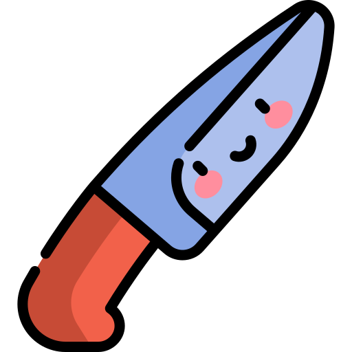 Chefs knife Kawaii Lineal color icon