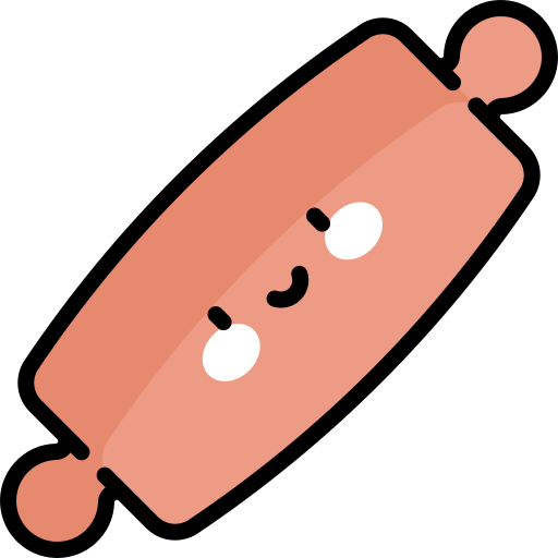 Rolling pin Kawaii Lineal color icon