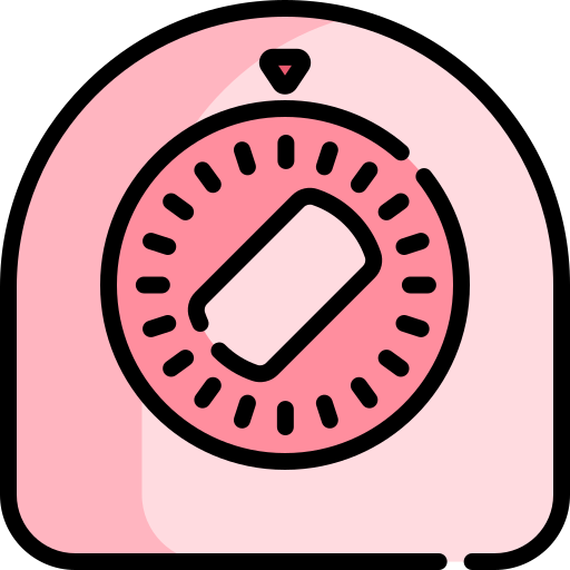 temporizador de cocina Kawaii Lineal color icono