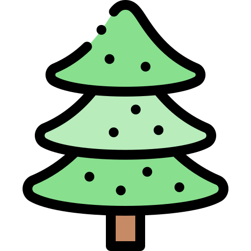 Árbol Detailed Rounded Lineal color icono
