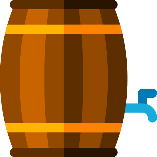 barril Basic Rounded Flat icono