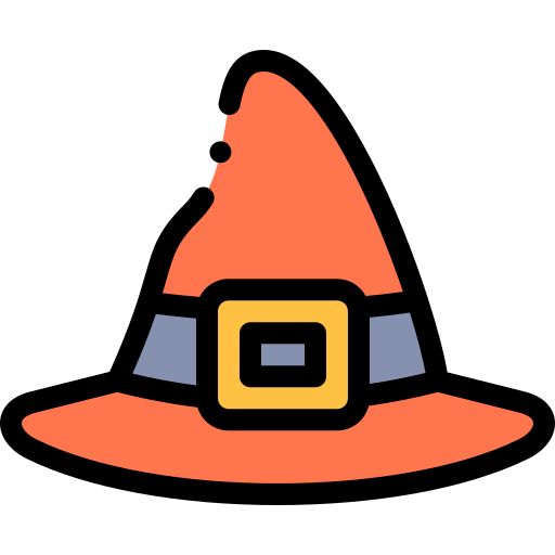 魔女の帽子 Detailed Rounded Lineal color icon