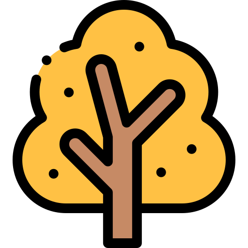 Tree Detailed Rounded Lineal color icon