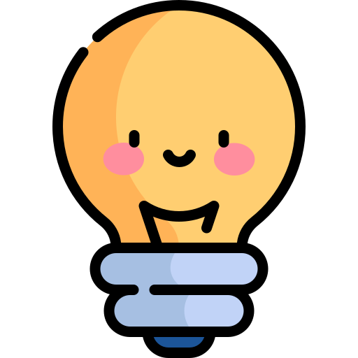 Bulb Kawaii Lineal color icon