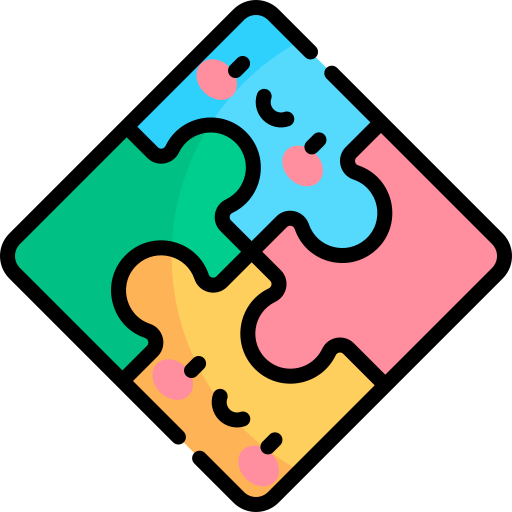 Puzzle Kawaii Lineal color icon