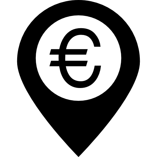 espace réservé avec symbole de l'euro  Icône
