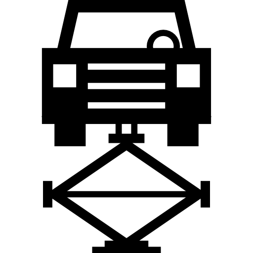 auto op een lift  icoon