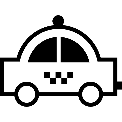 taxi rivolto a sinistra  icona