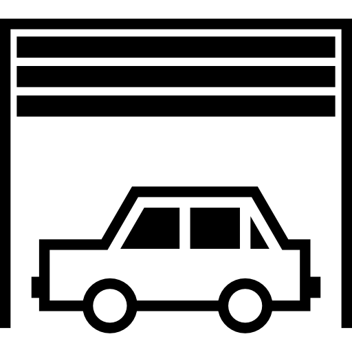 Car in a garage  icon