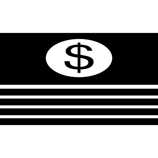 Dollar paper bills stack  icon