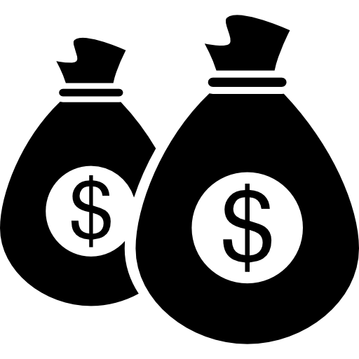 Долларовые мешки, наполненные деньгами  иконка