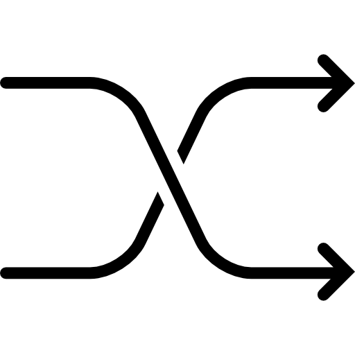 rechtse pijlen kruisen  icoon