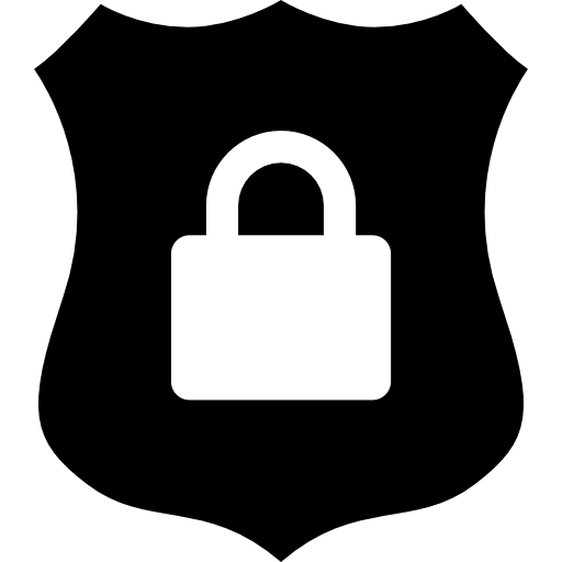 escudo con candado  icono
