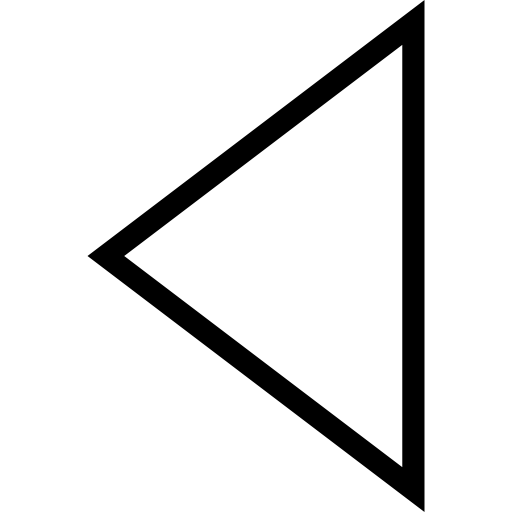 driehoekige pijl naar links gericht  icoon