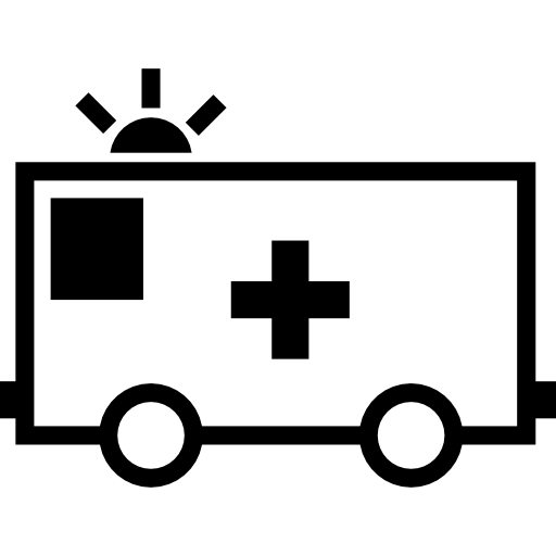 großer krankenwagen nach links  icon