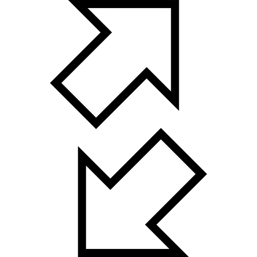 diagonale aufwärts- und abwärtspfeile  icon