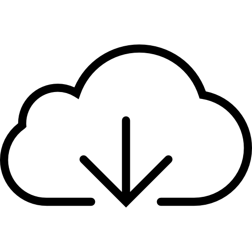 Cloud with Download Arrow  icon