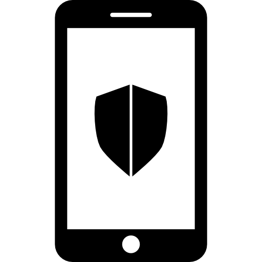 smartphone com escudo  Ícone