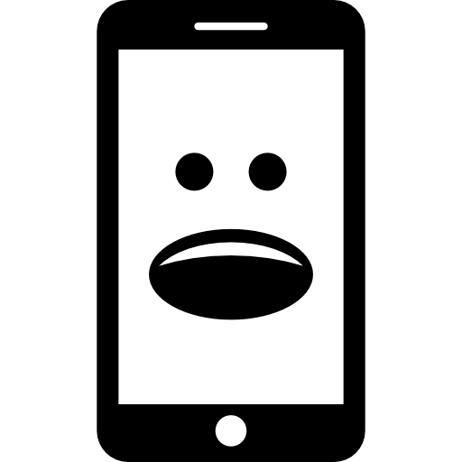 smartphone com emoticon  Ícone