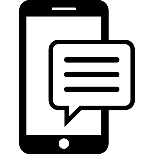 mensaje de smartphone  icono