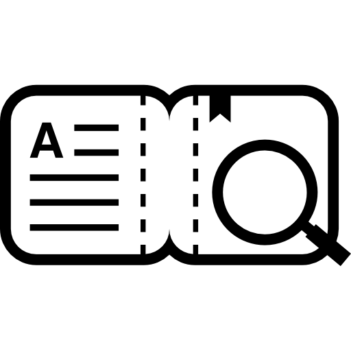 Searching in a book  icon