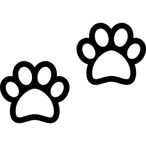 dwa psie odciski łap  ikona