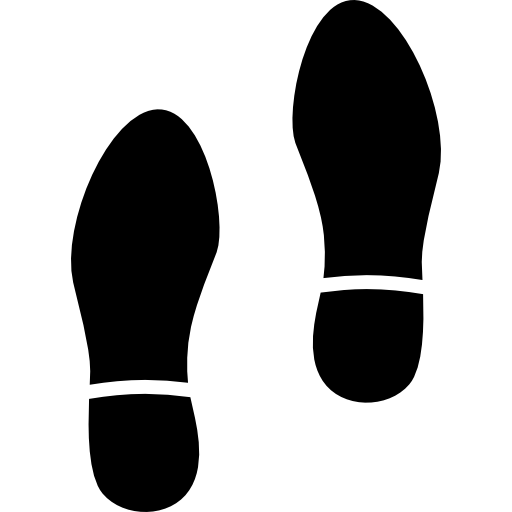 pegadas de sapatos humanos  Ícone