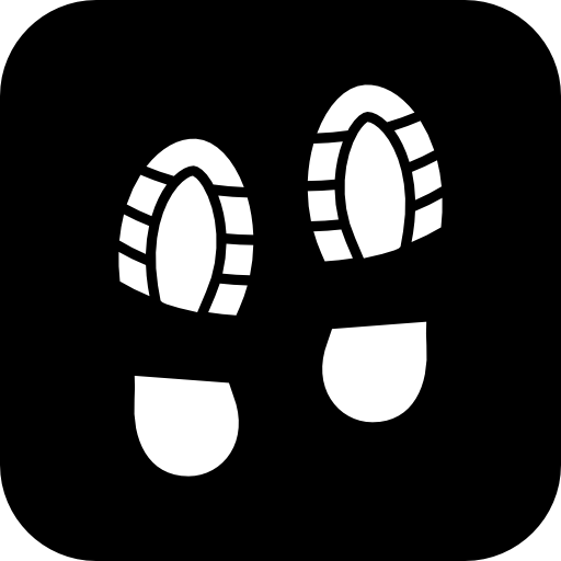 Human shoes footprint  icon