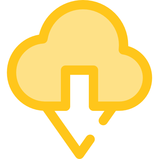 cloud computing Monochrome Yellow Icône