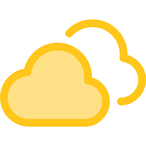 Clouds Monochrome Yellow icon