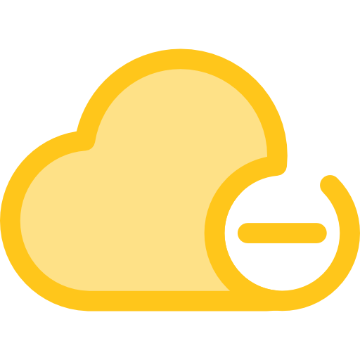 cloud computing Monochrome Yellow Icône
