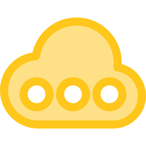 cloud computing Monochrome Yellow icoon